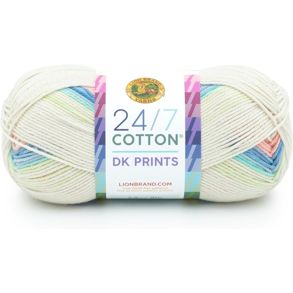 image:imageLion Brand Yarn 247 Cotton DK Crochet Yarn Iron Grey Metal Gray 3 Pack Cotton Yarn for Knitting Crochet Crafts Light Weight Fiber for Bags Blankets Soft Shawls Summer Hats Baby ClothesCool Breeze