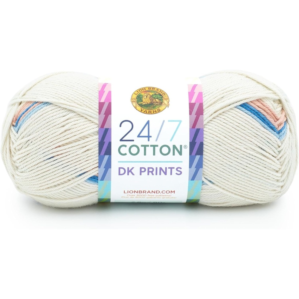 image:imageLion Brand Yarn 247 Cotton DK Crochet Yarn Iron Grey Metal Gray 3 Pack Cotton Yarn for Knitting Crochet Crafts Light Weight Fiber for Bags Blankets Soft Shawls Summer Hats Baby ClothesAzul