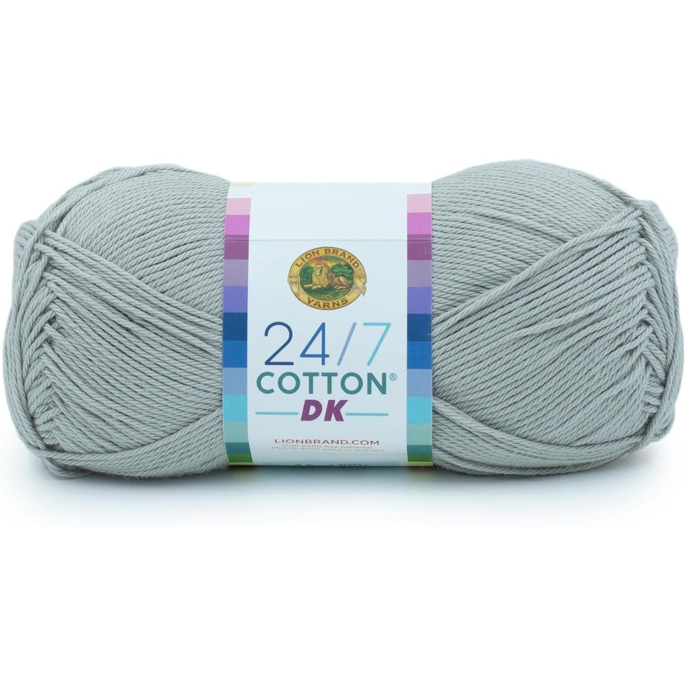 image:imageLion Brand Yarn 247 Cotton DK Prints Lightweight Yarn for Crochet Knitting Crafts Flamingo Cream with Multicolor Stripes 1 Pack Natural Fiber for Soft Shawls Light Blankets Summer Projects Cotton Yarn for Knitting Crochet Crafts Light Weight Fiber for Bags Blankets Soft Shawls Summer Hats Baby ClothesSilver Lining
