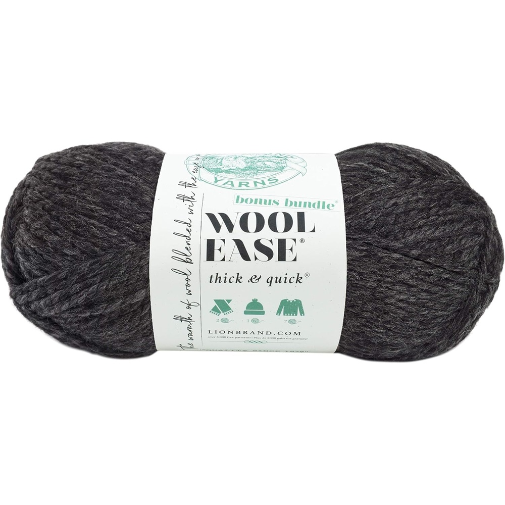 image:imageLion Brand Yarn 641528 WoolEase Thick amp Quick Bonus Bundle Yarn LicoriceCharcoal