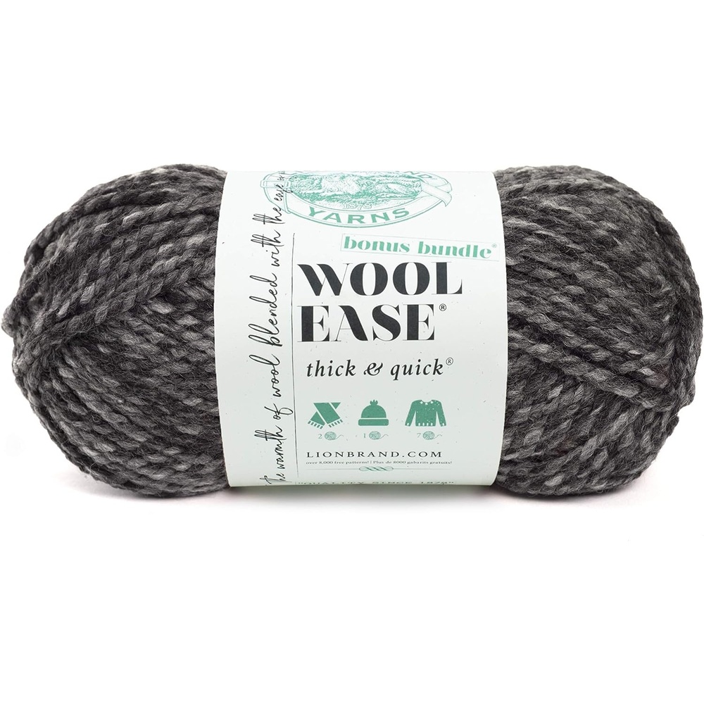image:imageLion Brand Yarn 641528 WoolEase Thick amp Quick Bonus Bundle Yarn LicoriceLicorice