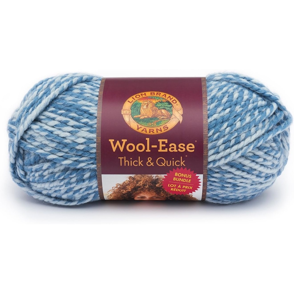 image:imageLion Brand Yarn 641528 WoolEase Thick amp Quick Bonus Bundle Yarn LicoricePeppermint