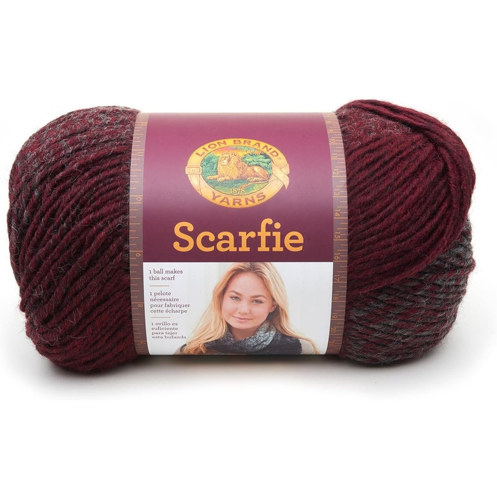 image:imageLion Brand Yarn 826208 Scarfie Yarn OxfordClaretOxfordClaret