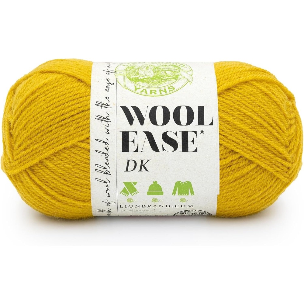 image:imageLion Brand Yarn Acrylic Wool Blend WoolEase DK Yarn for Knitting Crocheting and Crafts Cream 1 PackGoldenrod