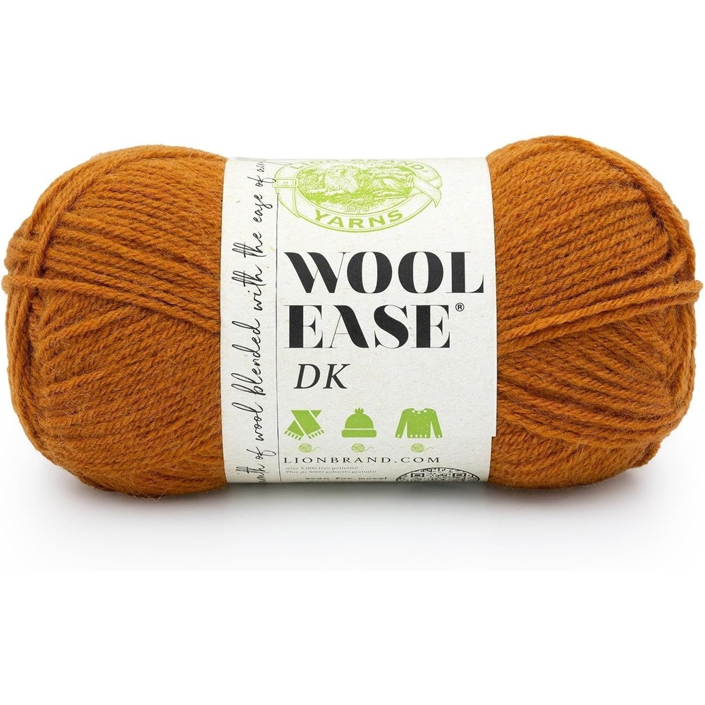 image:imageLion Brand Yarn Acrylic Wool Blend WoolEase DK Yarn for Knitting Crocheting and Crafts Cream 1 PackPumpkin