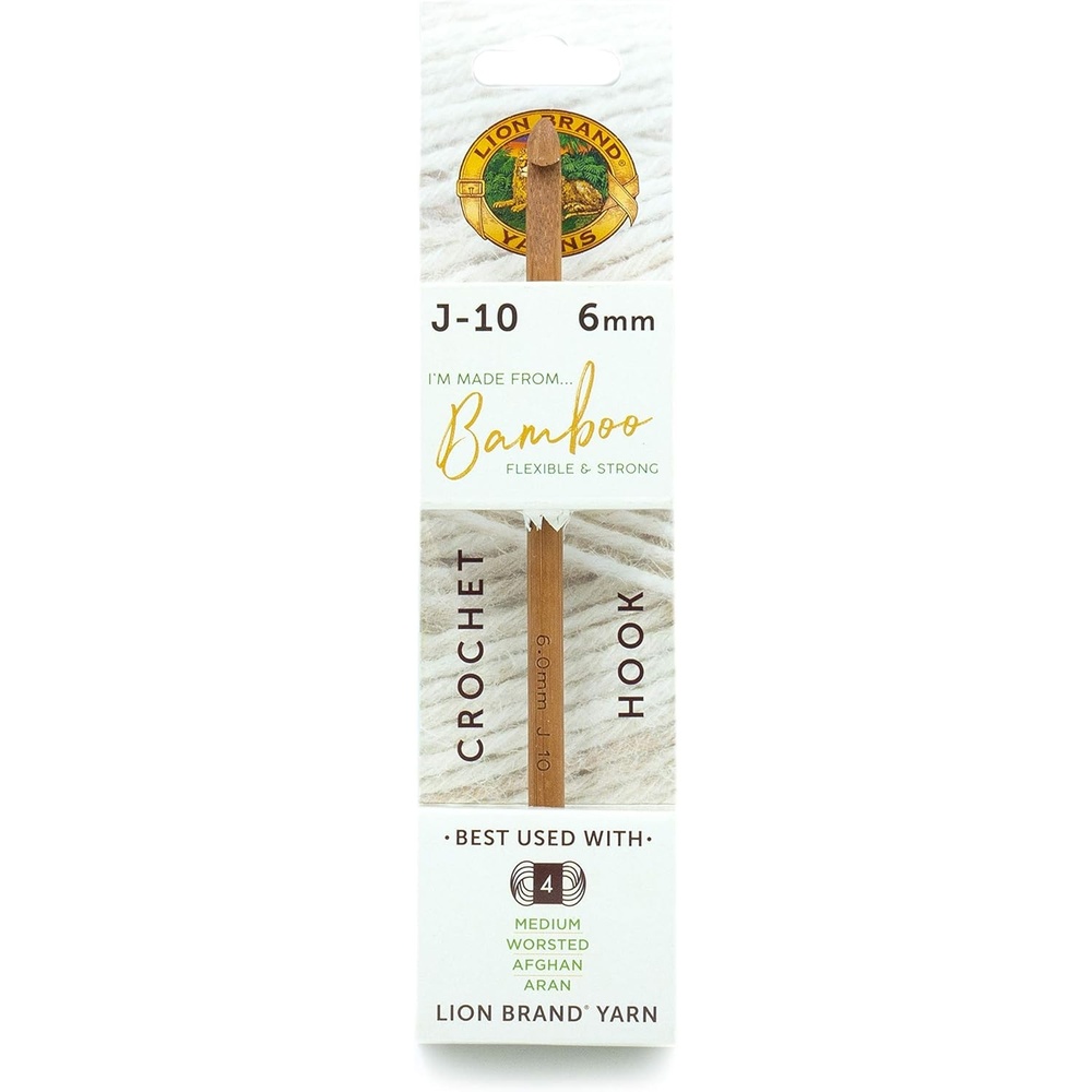 image:imageLion Brand Yarn Bamboo Crochet Hook for Beginners Size P15 10 mmJ10 6mm