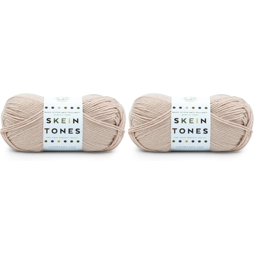 image:imageLion Brand Yarn Basic Stitch Anti Pilling Yarn 1 Pack Skein Tones Birch2 Pack