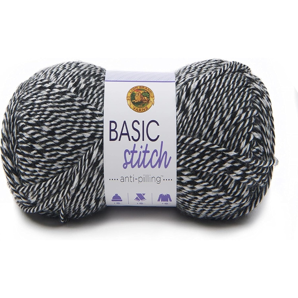 image:imageLion Brand Yarn Basic Stitch AntiPilling Knitting Yarn Yarn for Crocheting 1Pack Critter CrazeBlackWhite