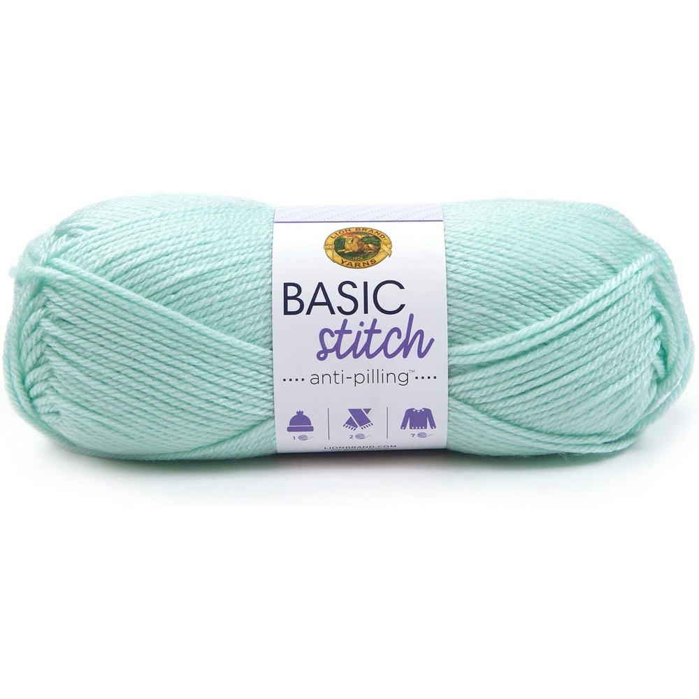 image:imageLion Brand Yarn Basic Stitch AntiPilling Knitting Yarn Yarn for Crocheting 1Pack Critter CrazeFrost