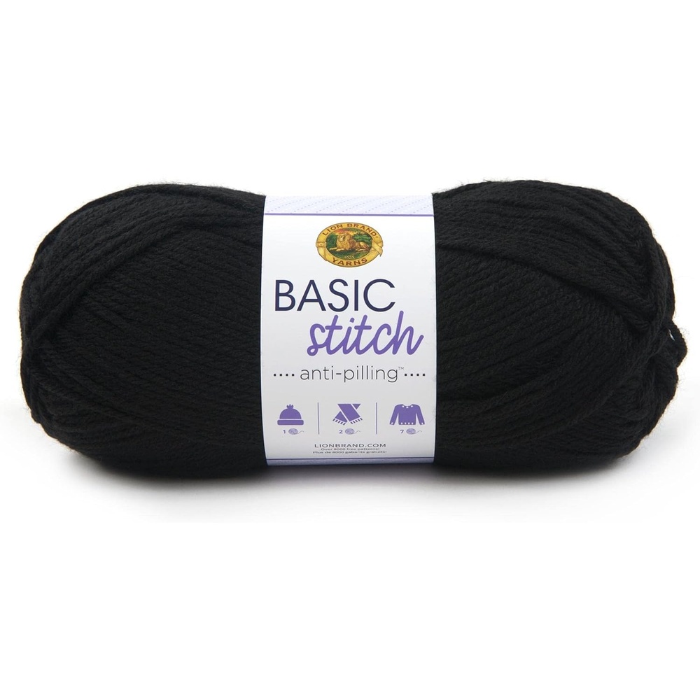 image:imageLion Brand Yarn Basic Stitch AntiPilling Knitting Yarn Yarn for Crocheting 1Pack PumpkinBlack