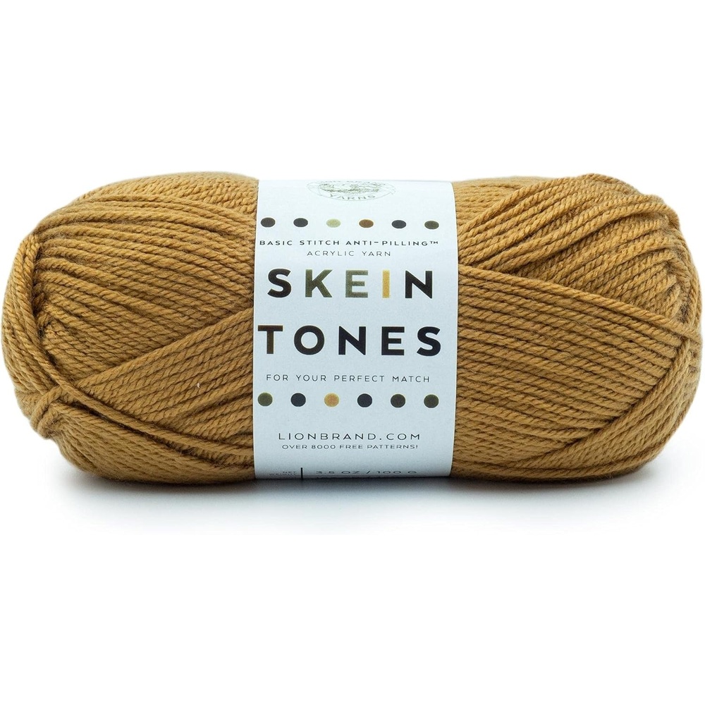 image:imageLion Brand Yarn Basic Stitch AntiPilling Knitting Yarn Yarn for Crocheting 1Pack PumpkinCedarwood