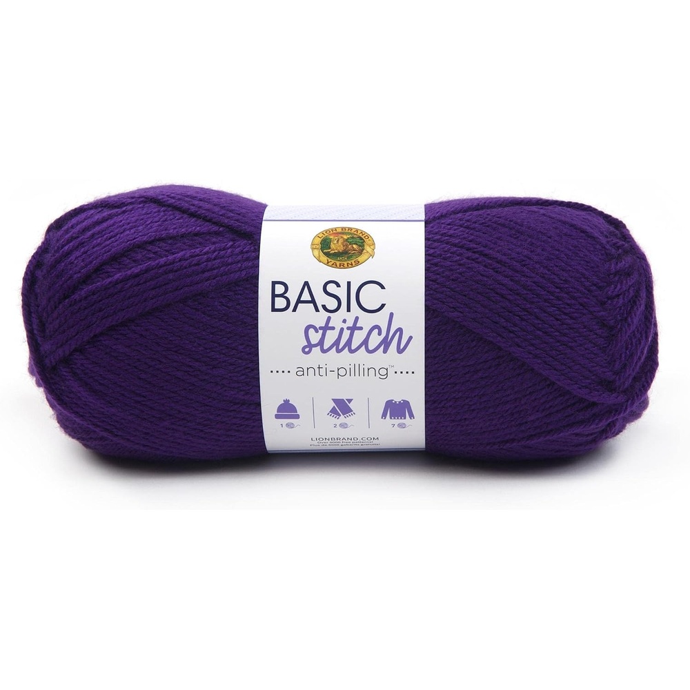 image:imageLion Brand Yarn Basic Stitch AntiPilling Knitting Yarn Yarn for Crocheting 1Pack PumpkinPurple