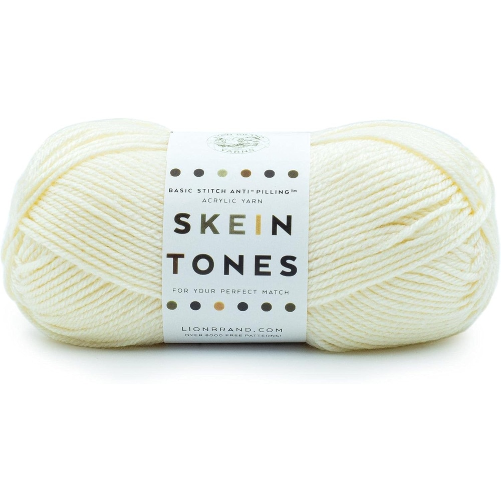 image:imageLion Brand Yarn Basic Stitch AntiPilling Knitting Yarn Yarn for Crocheting Gold Heather 1PackIvory