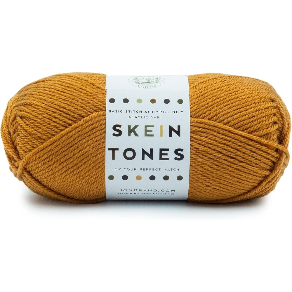 image:imageLion Brand Yarn Basic Stitch AntiPilling Yarn for Crocheting Knitting and Crafts Almond 3 PackHoney