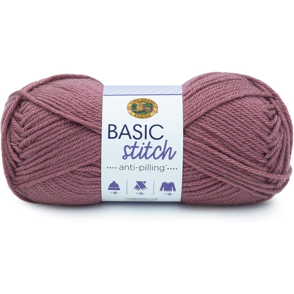 image:imageLion Brand Yarn Basic Stitch AntiPilling Yarn for Crocheting Knitting and Crafts Truffle 1 PackDeco Rose
