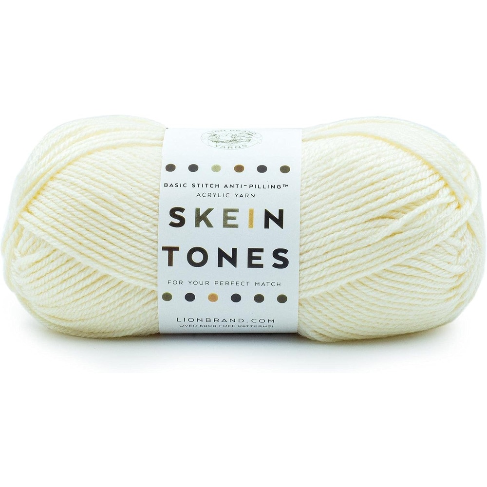 image:imageLion Brand Yarn Basic Stitch AntiPilling Yarn for Crocheting Knitting and Crafts Truffle 1 PackIvory