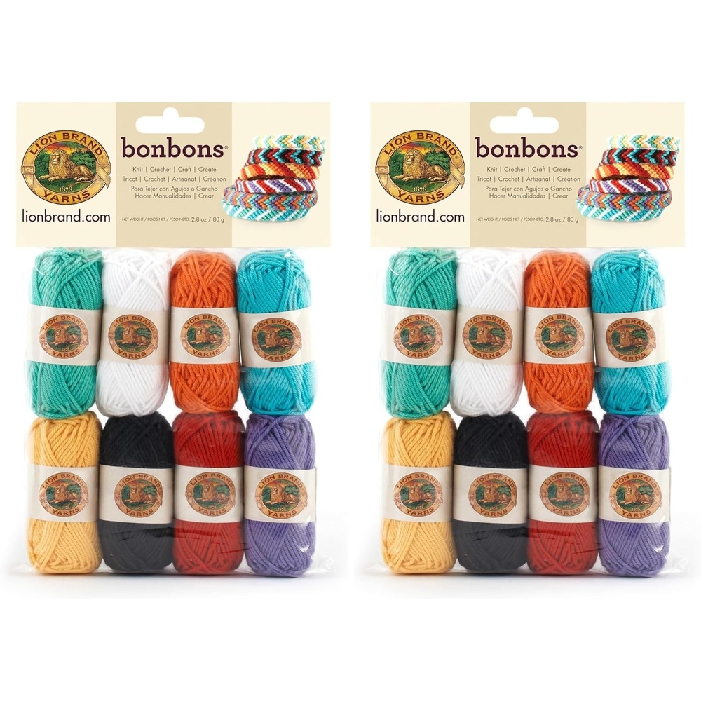 image:imageLion Brand Yarn Bonbons Yarn Beach 8 x 28 yd26 m8 Mini Skeins Pack of 2