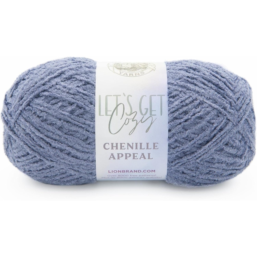 image:imageLion Brand Yarn Chenille Appeal Yarn for Knitting and Crocheting Rose Taupe 1 PackBlue Granite