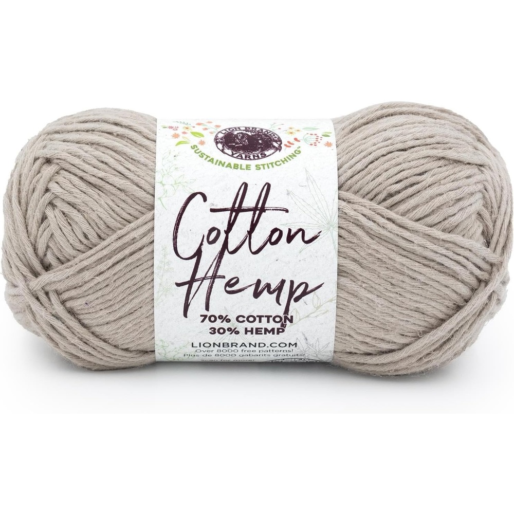 image:imageLion Brand Yarn Cotton Hemp Soft Durable Yarn for Crochet and Knitting 3 Pack CanaryMineral