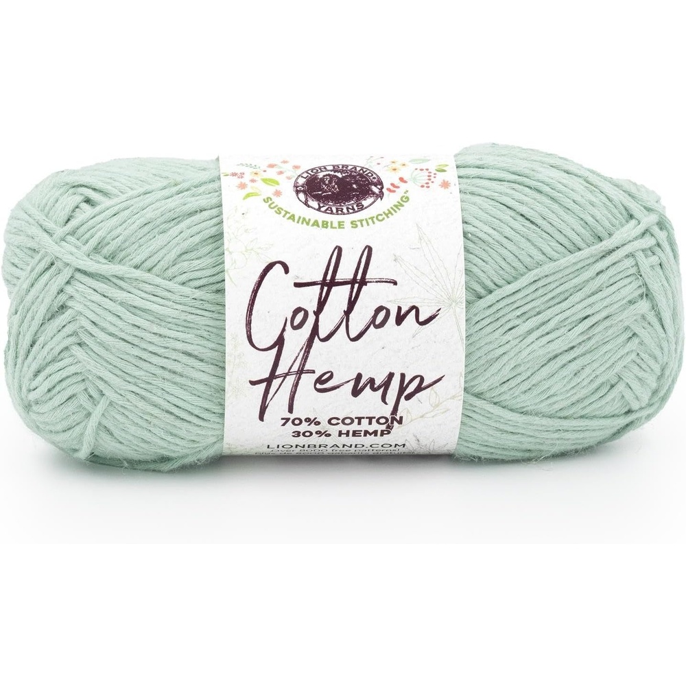 image:imageLion Brand Yarn Cotton Hemp Soft Durable Yarn for Crochet and Knitting 3 Pack CanaryMint
