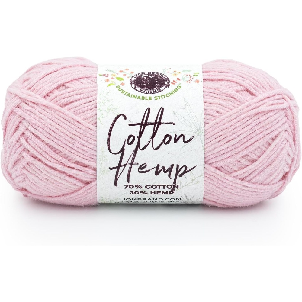 image:imageLion Brand Yarn Cotton Hemp Soft Durable Yarn for Crochet and Knitting 3 Pack CanaryPeony