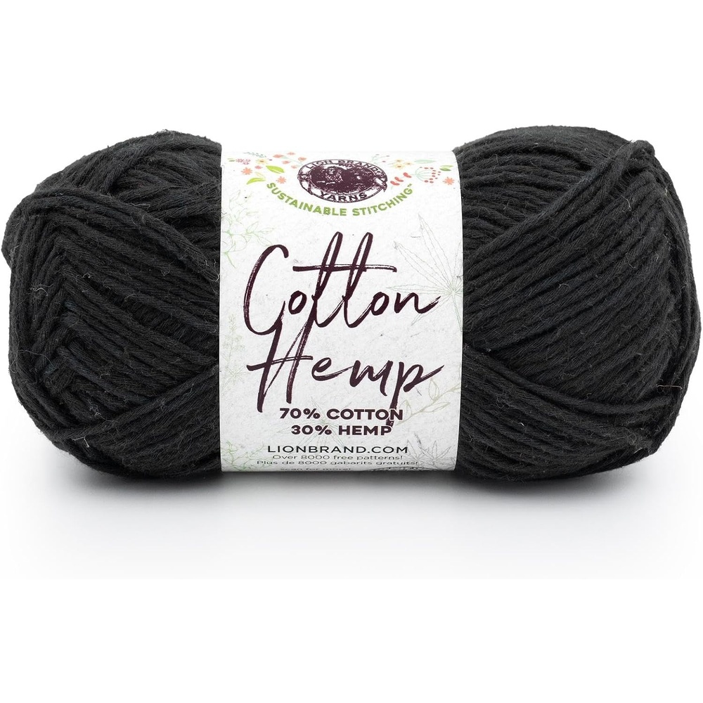 image:imageLion Brand Yarn Cotton Hemp Soft Durable Yarn for Crochet and Knitting 3 Pack CanaryRaven