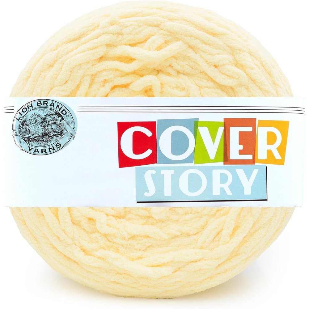 image:imageLion Brand Yarn Cover Story Blanket Yarn for Knitting Crochet and Crafts Mercury 1 Pack Super Bulky Fiber for Soft Aghans Cozy Pillows and EasyCare Stuffed AnimalsChamomile