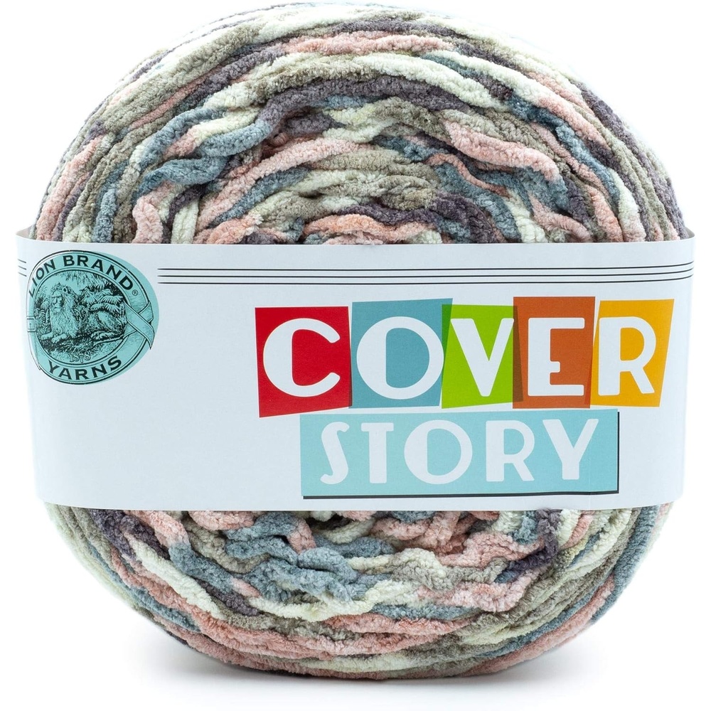 image:imageLion Brand Yarn Cover Story Blanket Yarn for Knitting Crochet and Crafts Mercury 1 Pack Super Bulky Fiber for Soft Aghans Cozy Pillows and EasyCare Stuffed AnimalsEmery