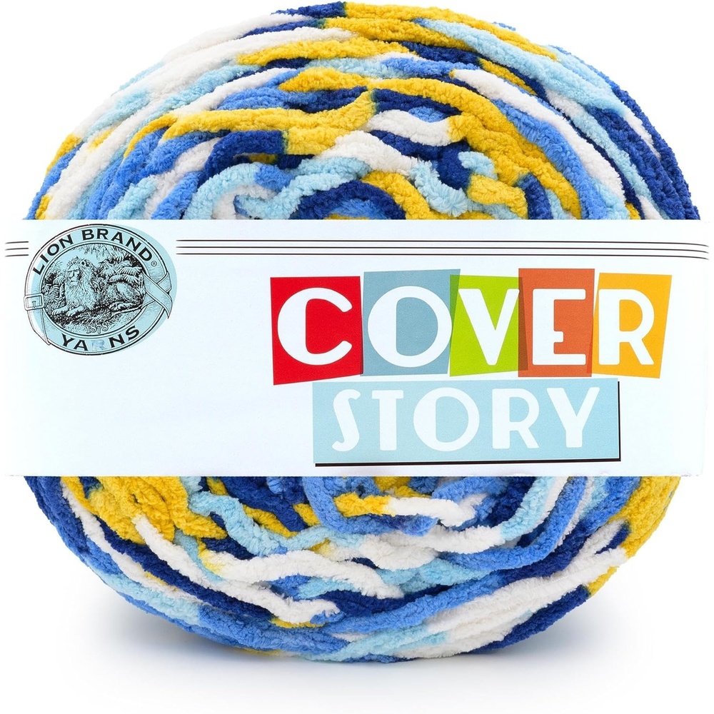 image:imageLion Brand Yarn Cover Story Blanket Yarn for Knitting Crochet and Crafts Mercury 1 Pack Super Bulky Fiber for Soft Aghans Cozy Pillows and EasyCare Stuffed AnimalsStarry Night