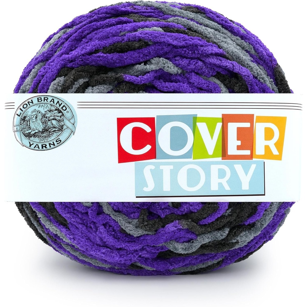 image:imageLion Brand Yarn Cover Story Blanket Yarn for Knitting Crochet and Crafts Mercury 1 Pack Super Bulky Fiber for Soft Aghans Cozy Pillows and EasyCare Stuffed AnimalsSpellbound
