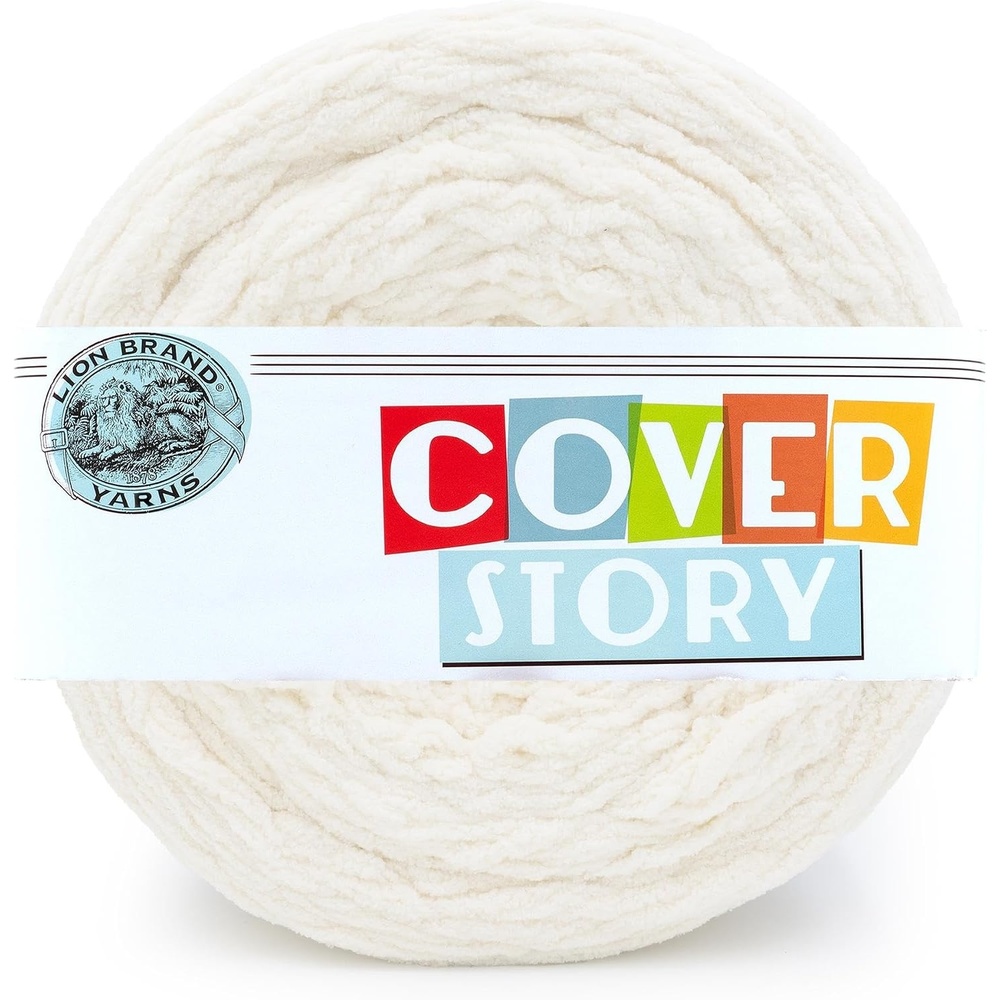 image:imageLion Brand Yarn Cover Story Blanket Yarn for Knitting Crochet and Crafts Mercury 1 Pack Super Bulky Fiber for Soft Aghans Cozy Pillows and EasyCare Stuffed AnimalsParchment