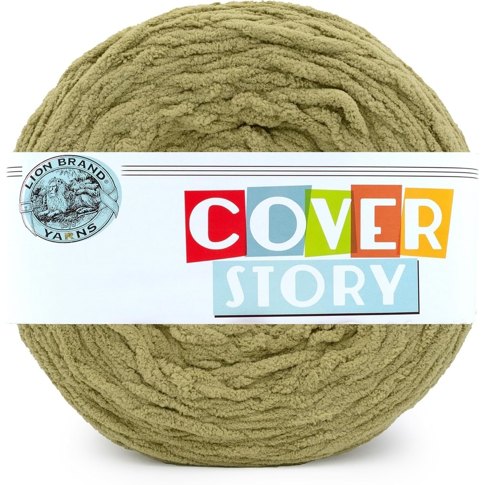 image:imageLion Brand Yarn Cover Story Blanket Yarn for Knitting Crochet and Crafts Mercury 1 Pack Super Bulky Fiber for Soft Aghans Cozy Pillows and EasyCare Stuffed AnimalsGrove