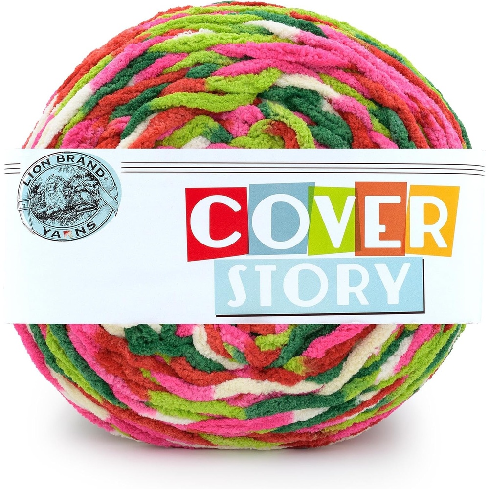 image:imageLion Brand Yarn Cover Story Blanket Yarn for Knitting Crochet and Crafts Mercury 1 Pack Super Bulky Fiber for Soft Aghans Cozy Pillows and EasyCare Stuffed AnimalsMerry Bright