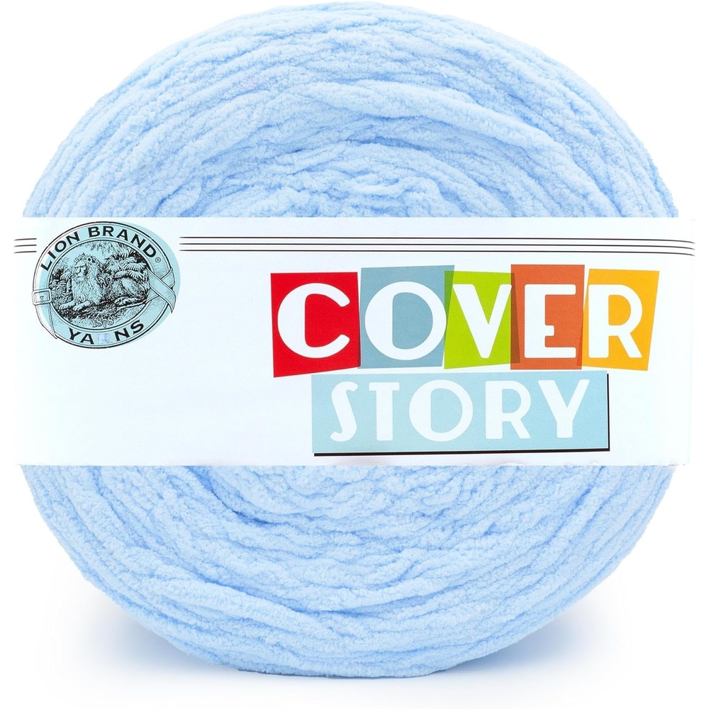 image:imageLion Brand Yarn Cover Story Blanket Yarn for Knitting Crochet and Crafts Mercury 1 Pack Super Bulky Fiber for Soft Aghans Cozy Pillows and EasyCare Stuffed AnimalsSky