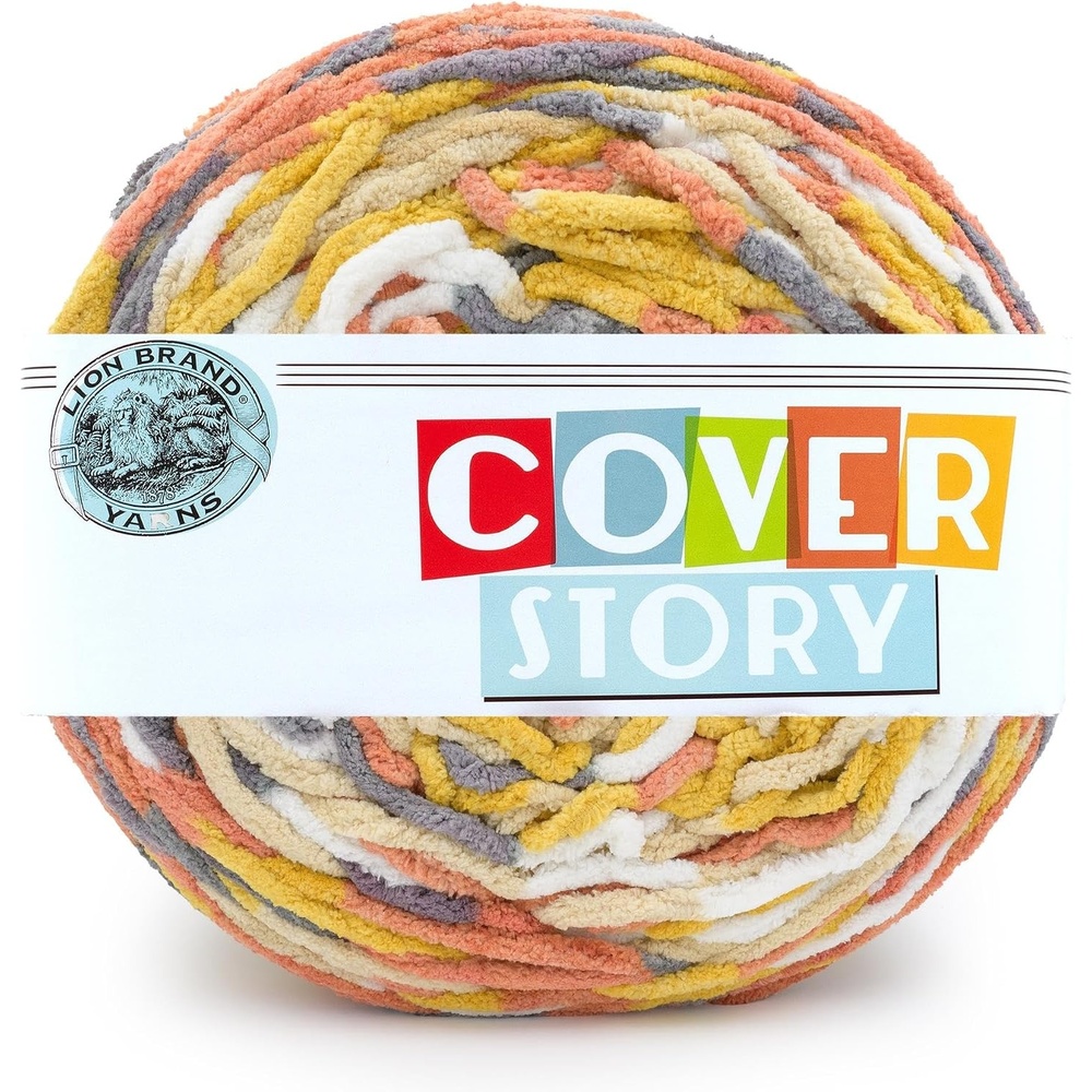 image:imageLion Brand Yarn Cover Story Blanket Yarn for Knitting Crochet and Crafts Mercury 1 Pack Super Bulky Fiber for Soft Aghans Cozy Pillows and EasyCare Stuffed AnimalsPrairie Gold