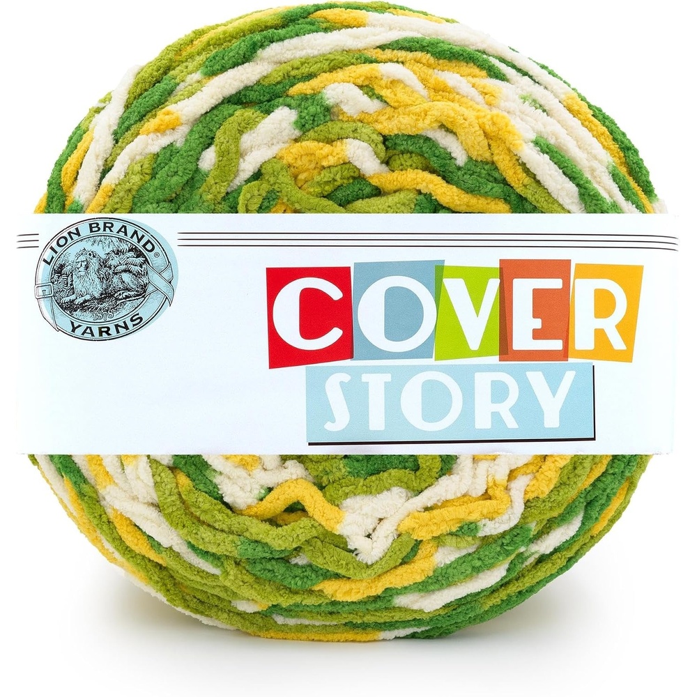 image:imageLion Brand Yarn Cover Story Blanket Yarn for Knitting Crochet and Crafts Mercury 1 Pack Super Bulky Fiber for Soft Aghans Cozy Pillows and EasyCare Stuffed AnimalsLucky Clover