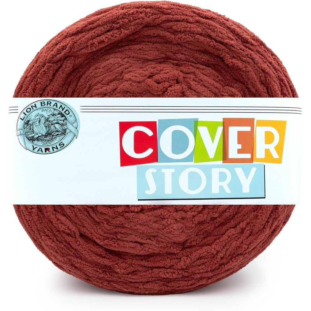 image:imageLion Brand Yarn Cover Story Blanket Yarn for Knitting Crochet and Crafts Mercury 1 Pack Super Bulky Fiber for Soft Aghans Cozy Pillows and EasyCare Stuffed AnimalsCanyon