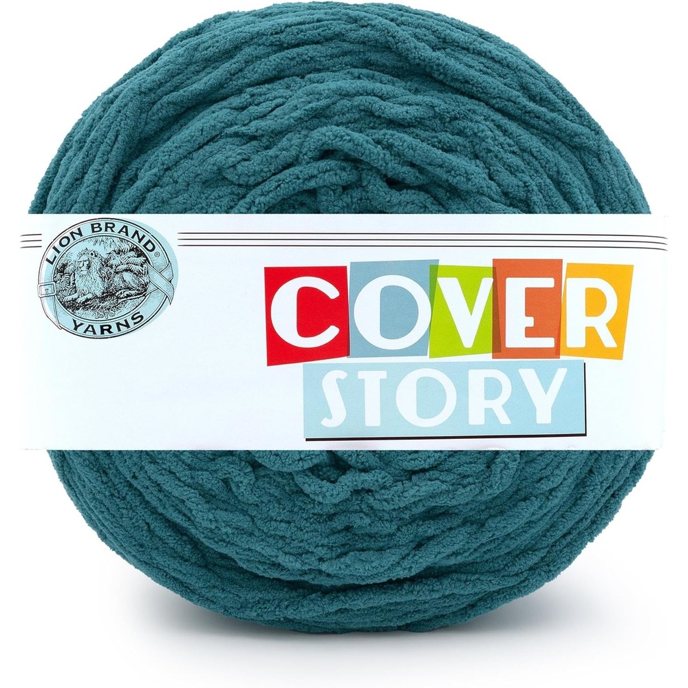 image:imageLion Brand Yarn Cover Story Blanket Yarn for Knitting Crochet and Crafts Mercury 1 Pack Super Bulky Fiber for Soft Aghans Cozy Pillows and EasyCare Stuffed AnimalsLagoon