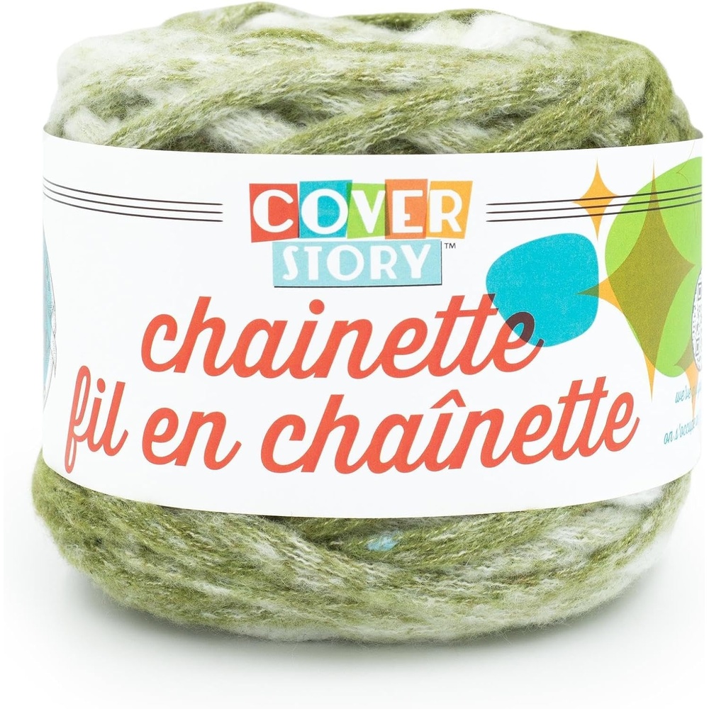 image:imageLion Brand Yarn Cover Story Chainette Blanket Yarn Olive 1 Pack