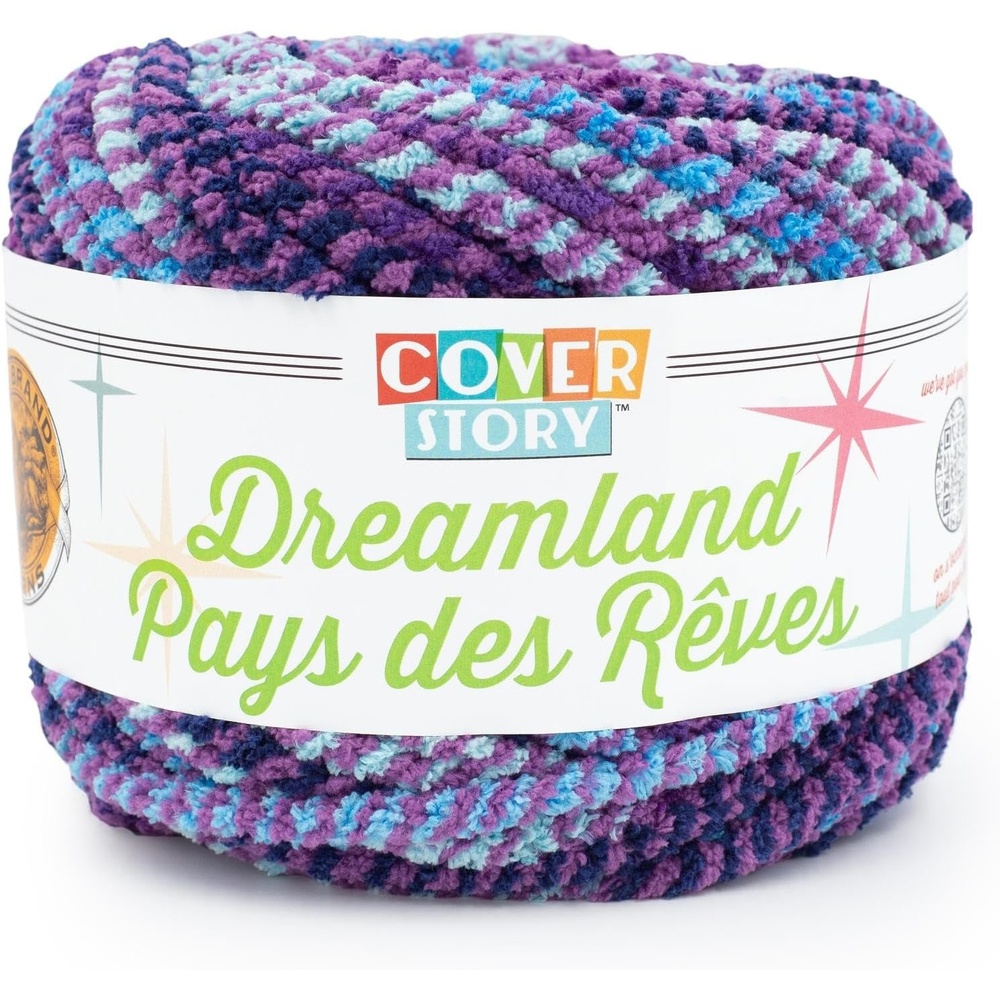 image:imageLion Brand Yarn Cover Story Dreamland Blanket Yarn Tartan 1 PackPurple Mountains