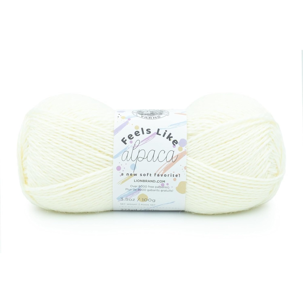image:imageLion Brand Yarn Feels Like Alpaca Soft Yarn for Knitting Ecru 1 Pack