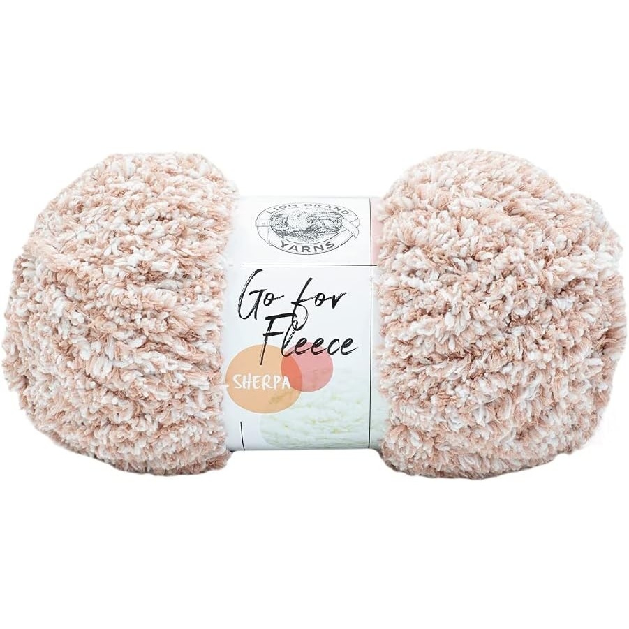 image:imageLion Brand Yarn Go for Fleece Sherpa Jumbo Yarn for Knitting Crocheting and Crafting 1 Pack BlushBlush