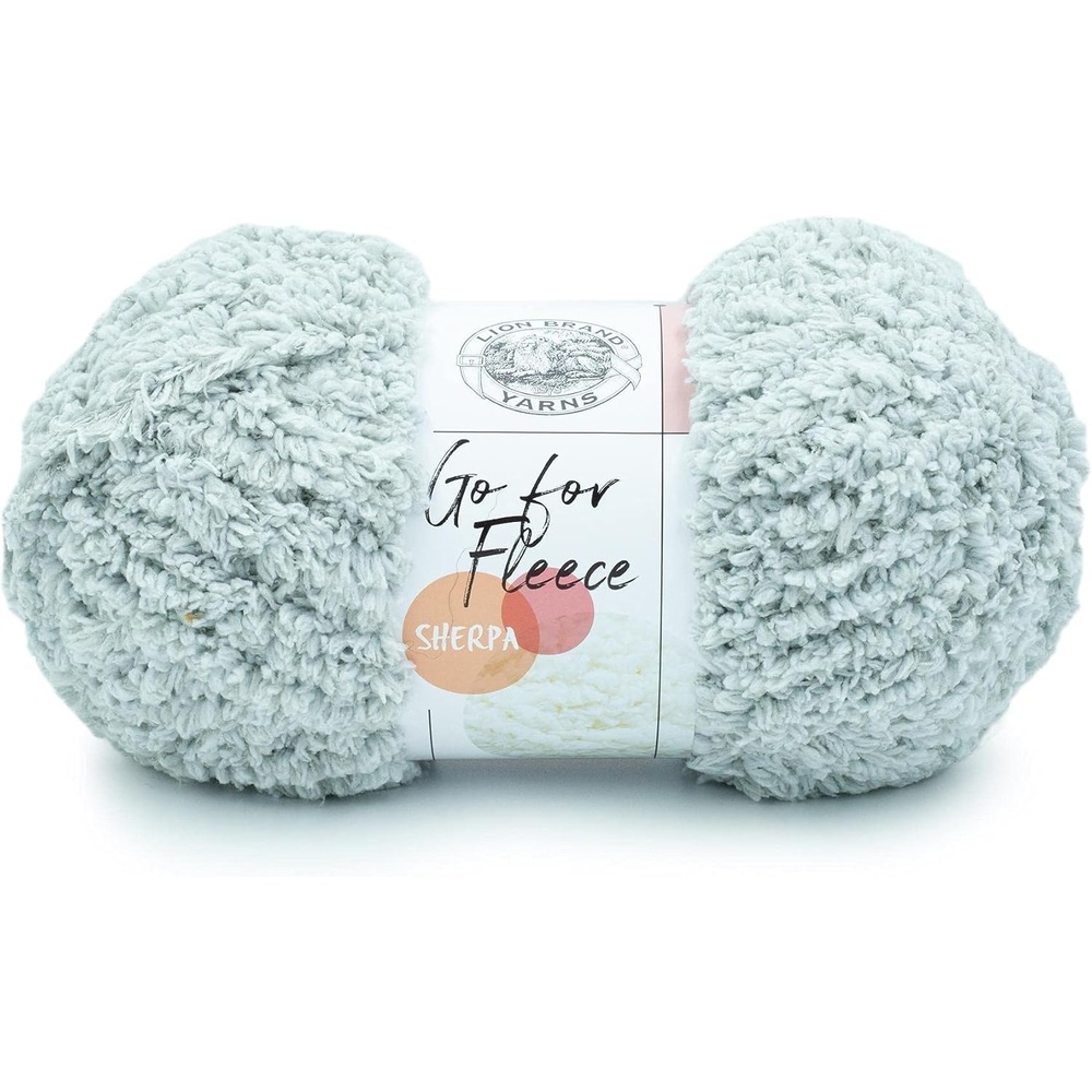 image:imageLion Brand Yarn Go for Fleece Sherpa Jumbo Yarn for Knitting Crocheting and Crafting 1 Pack BlushPearl Grey