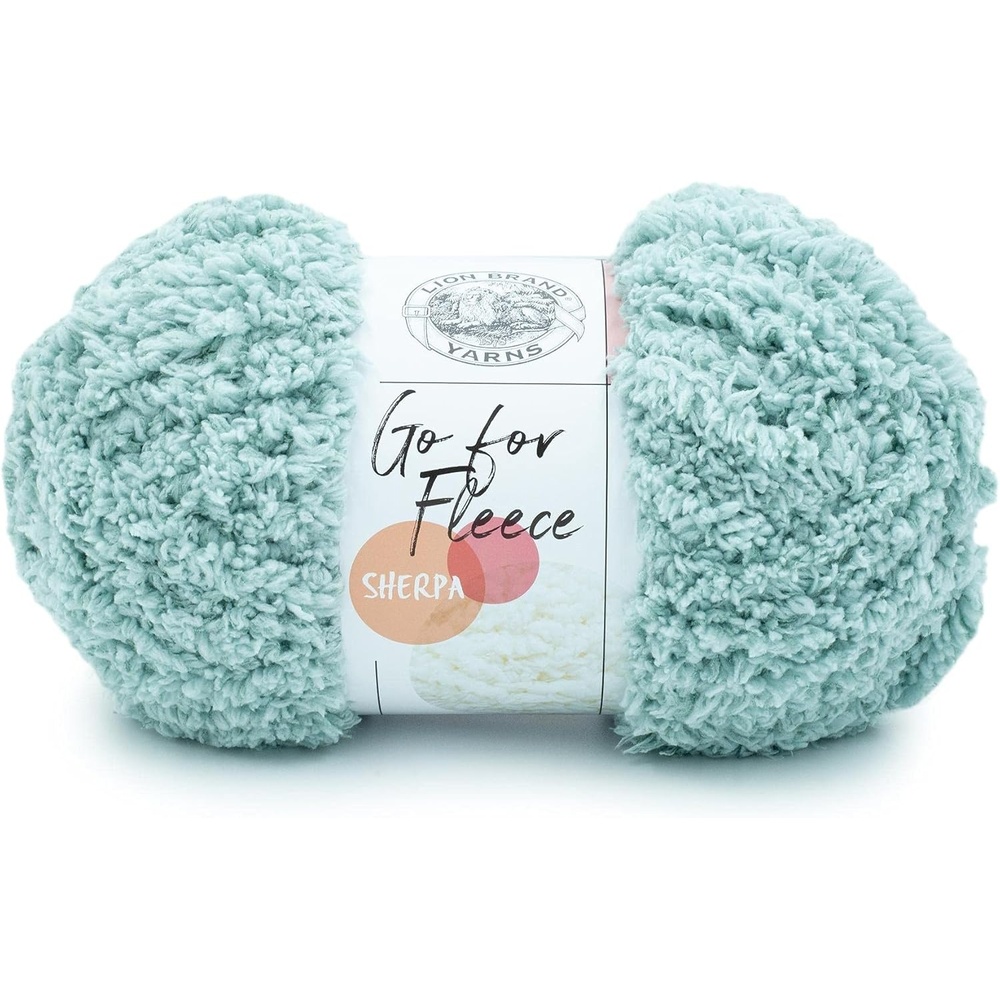 image:imageLion Brand Yarn Go for Fleece Sherpa Jumbo Yarn for Knitting Crocheting and Crafting 1 Pack BlushSeafoam