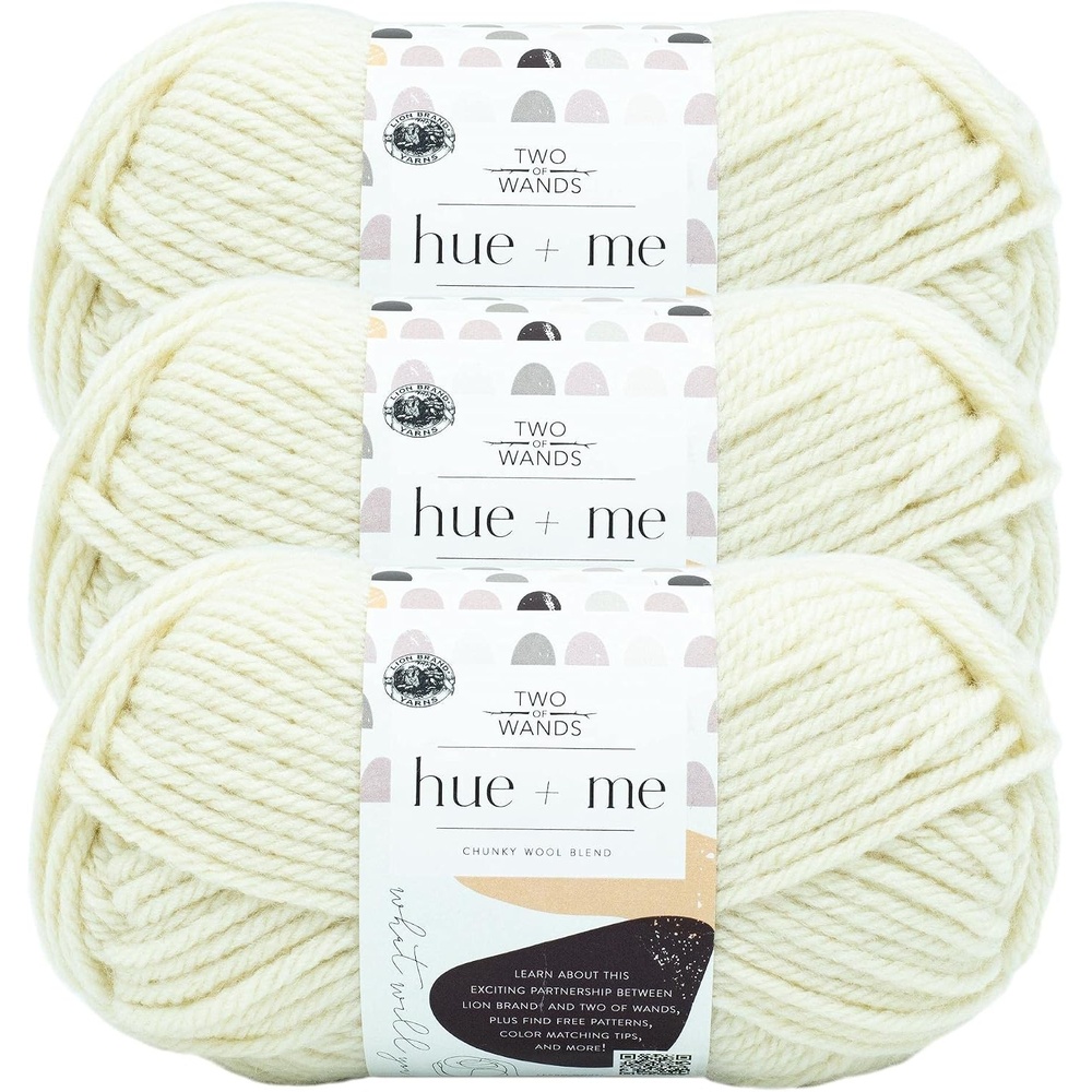 image:imageLion Brand Yarn Hue Me Chunky Yarn for Crocheting Knitting and Crafts Salt 3 Pack