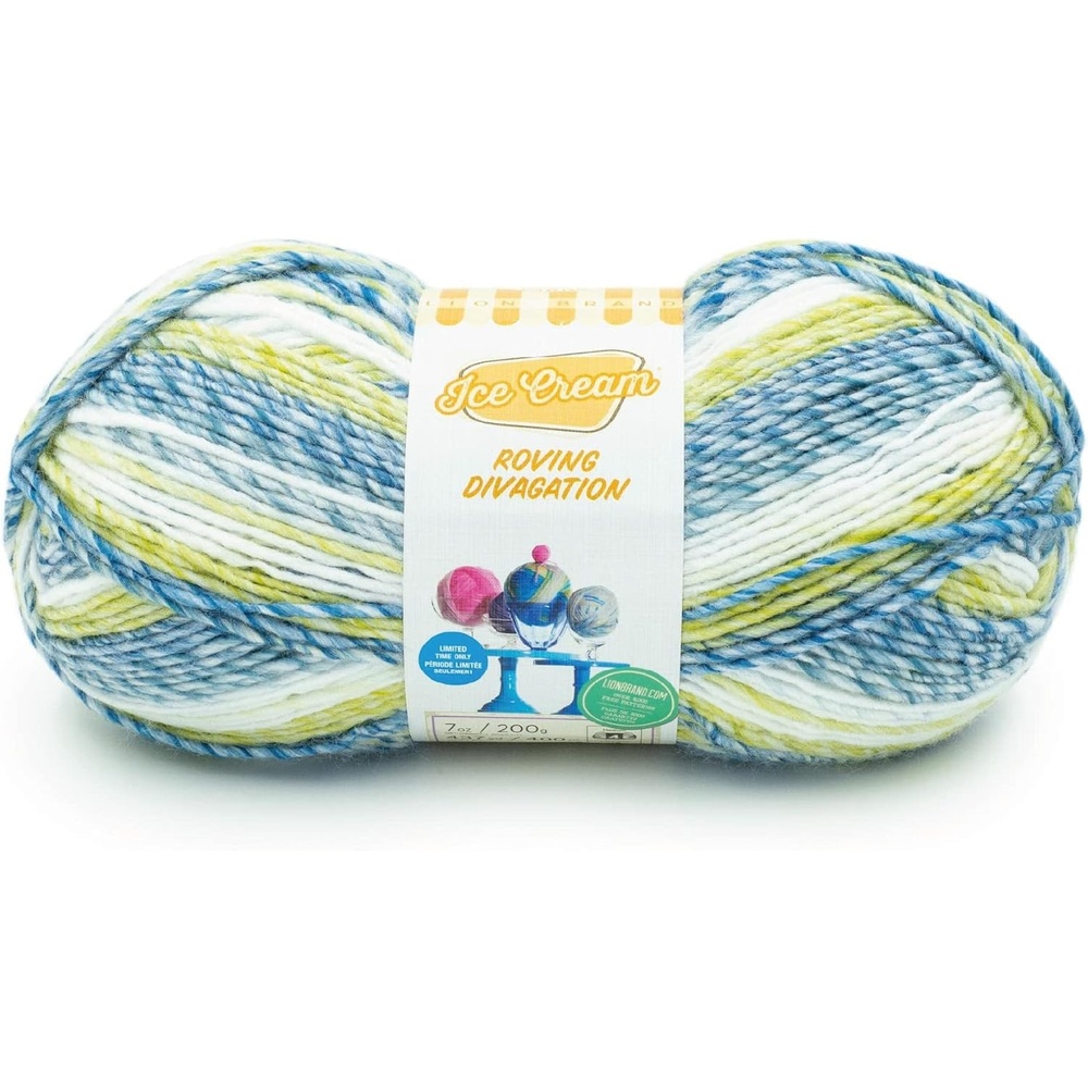 image:imageLion Brand Yarn Ice Cream Roving Stripes Yarn Razzles 1 Count Pack of 1