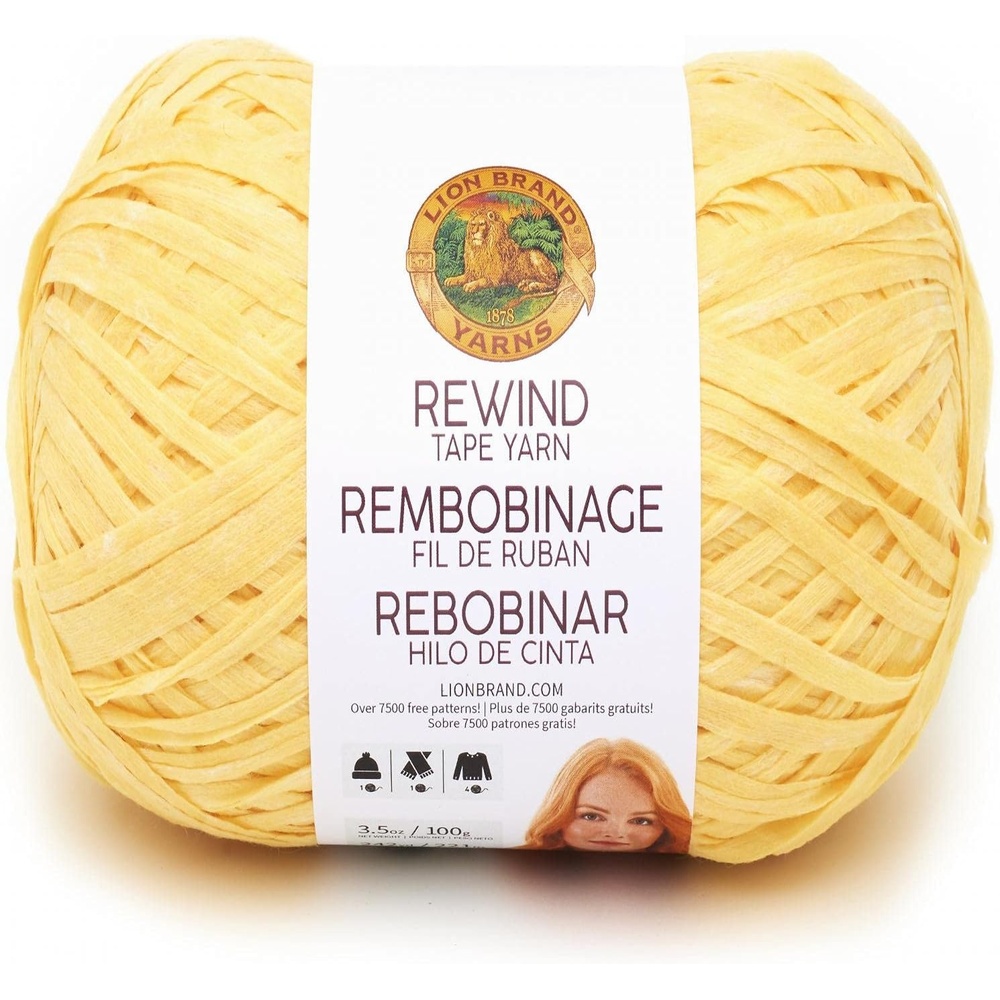 image:imageLion Brand Yarn Rewind Bulky Flat Tape Yarn for Crochet Knitting and Crafts Moto Jacket 1 Pack Soft Fiber for Bags Summer Hats and Shawls Dark GreyMake Lemonade