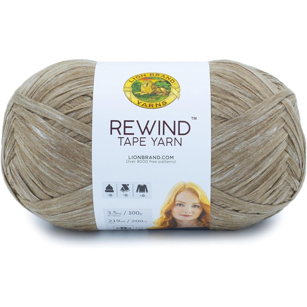 image:imageLion Brand Yarn Rewind Bulky Flat Tape Yarn for Crochet Knitting and Crafts Moto Jacket 1 Pack Soft Fiber for Bags Summer Hats and Shawls Dark GreyWillow