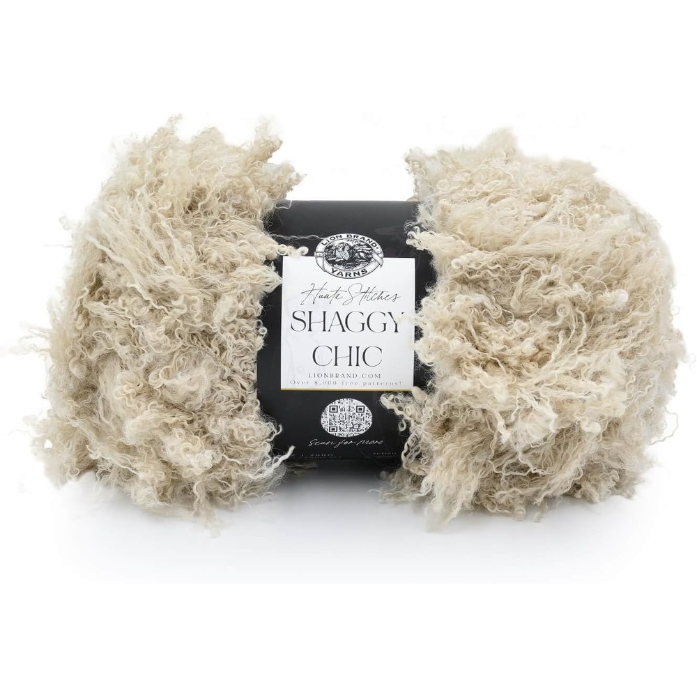 image:imageLion Brand Yarn Shaggy Chic Fashion Yarn for Knitting and Crochet Hot Pink 1 PackLatte