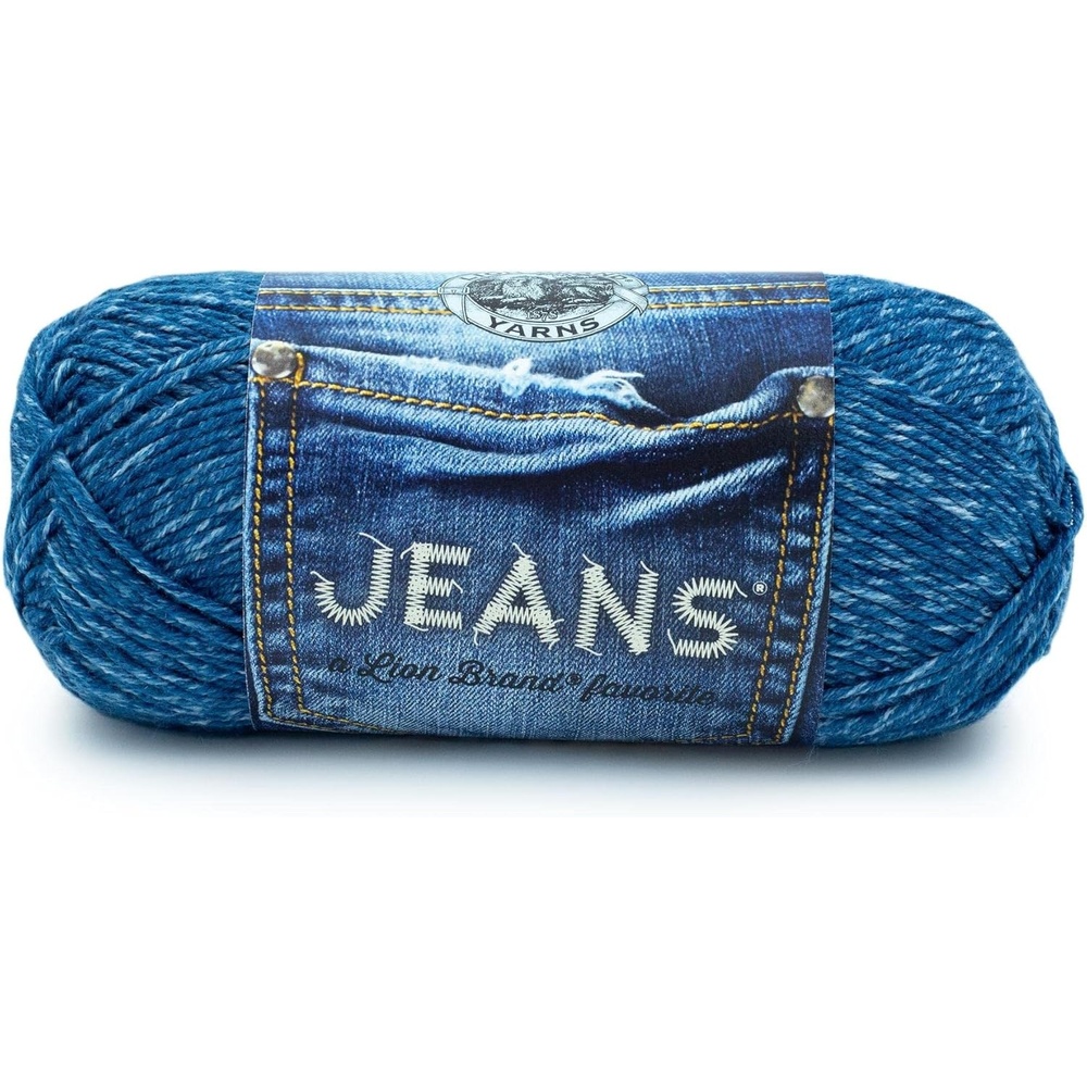image:imageLion Brand Yarn Soft Jeans Yarn for Crocheting and Knitting Faded 1 PackStonewash
